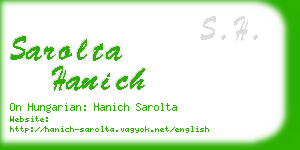 sarolta hanich business card